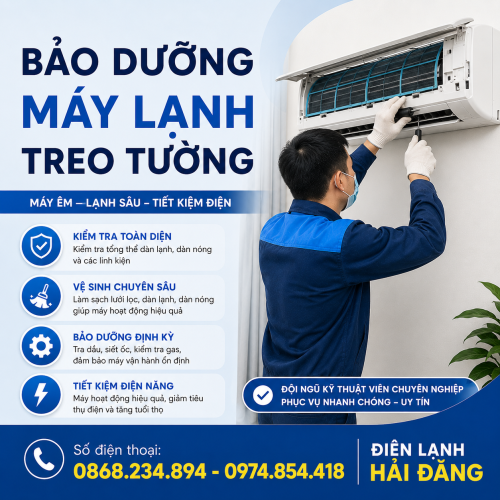 Máy Lạnh Treo Tường – Dịch Vụ Sửa Chữa, Vệ Sinh, Bảo Trì Uy Tín Tại TP.HCM