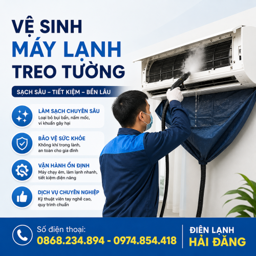BẢO DƯỠNG MÁY LẠNH TREO TƯỜNG 